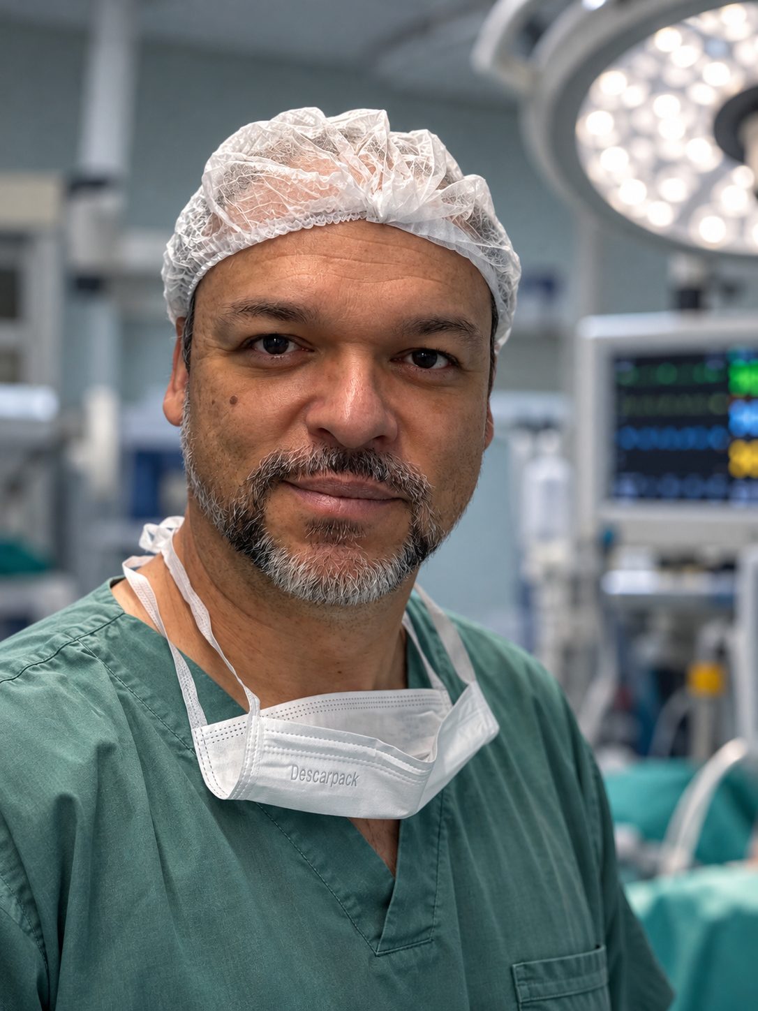 Mateus Santos em ambiente hospitalar